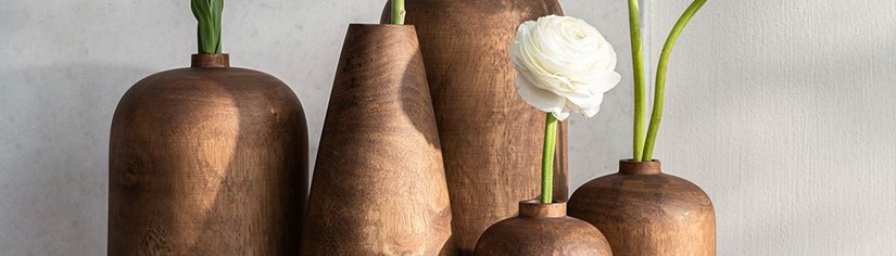 decoration wooden vases
