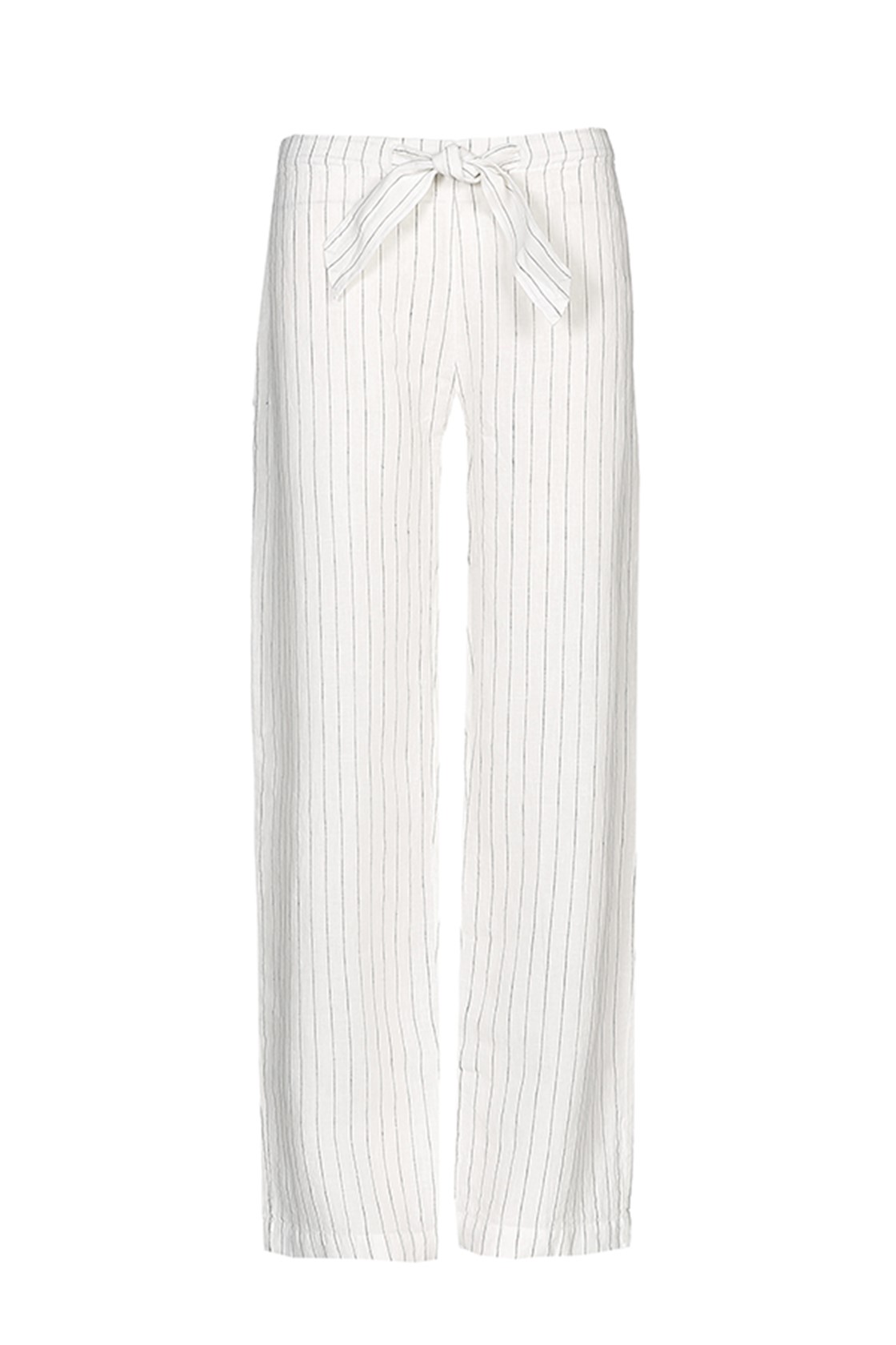 black pants with two white stripes