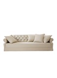 Sofa Buttoned Fabric B - 250x100/110/120x85cm