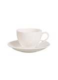 coffee cup with saucer 8.5x6.5 cm - white