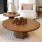 Coffee table diam 60x40 cm - oak 