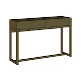 Console table with 2 drawers 125x35x80 cm - oak 