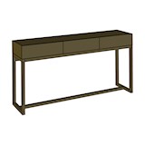 Console table with 3 drawers 160x35x80 cm - oak 