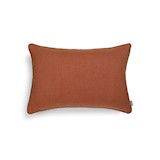 cushion cover 40x60 cm - burnt orange & chocolate piping