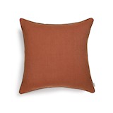 cushion cover 60x60 cm - burnt orange & chocolate piping