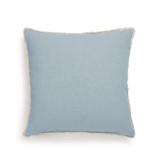 cushion cover 60x60 cm - pearl blue & sandshell