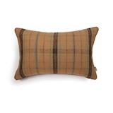 cushion cover check 40x60 cm - camel & burnt orange