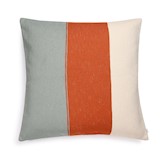 cushion cover stripe 60x60 cm - burnt orange & pearl grey
