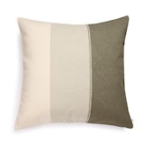 cushion cover stripe 60x60 cm - olive & sandshell