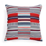 outdoor cushion cover stripes 60 x 60 - insignia blue & living coral