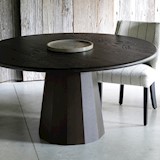 Dining table diam 125x77 cm - oak