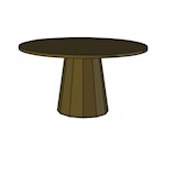 Dining table diam 150x77 cm COLON feet - oak brushed