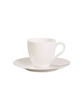 espresso cup with saucer 6x5.5 cm - white
