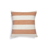 handwoven cushion cover wide stripe 50x50 cm - burnt orange