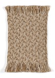 Herringbone rug outdoor natural & beige - custom made per square meter | finish with fringes
