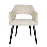 Low Dining Armchair with opening in back Fabric A - 62x58x78cm