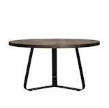 Low Dining Table classic brown - dia 125x65cm