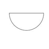 Ottoman rounded corner Fabric A - 175x85x40cm