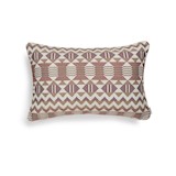 outdoor cushion cover etnic 40 x 60 cm - ivory with camel, orange & burgundy