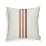 outdoor cushion cover stripes 60 x 60 cm - ivory with camel, orange & burgundy