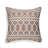outdoor cushion cover etnic 60 x 60 cm - ivory with camel, orange & burgundy