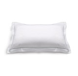 Pillowcase 50 x 75 - white & soft jade embroidery
