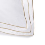 Pillowcase 65 x 65 - white & sandshell embroidery