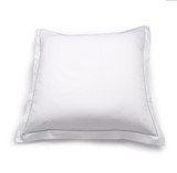 Pillowcase 65 x 65 - white & soft jade embroidery