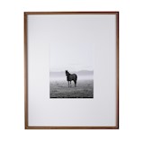 rounded gallery frame XL 85 x 105 cm - walnut