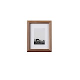 rounded table top frame 23 x 29 cm - walnut
