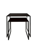 Set of Side Tables black - 50x50cm & 40x40cm