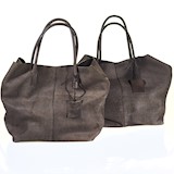 shopping bag large  - coffee brown buffalo