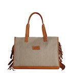 shopping bag XL 50x36 cm - beige & camel