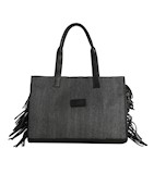 shopping bag XL 50x36 cm - meteorite grey & black