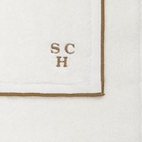 shower towel 70x140 cm off white & camel - PACKED PER PC