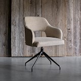 Swivel dining armchair Fabric B - 62x58x88cm
