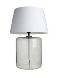 lamp 30x46 cylinder glass & shade 45x26 - dk grey