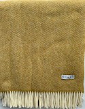 Throw 140X185 cm - herringbone gold