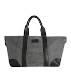 weekend bag 35x60 cm - meteorite grey & black
